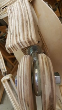 breakdown steel and wood stand for a Pisan half armor