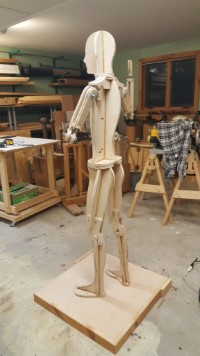 breakdown steel and wood stand for a Pisan half armor