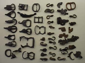 Lot of medieval spur parts