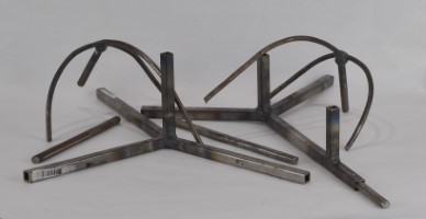 armature built to display gorget with integral shoulders, breast, and back