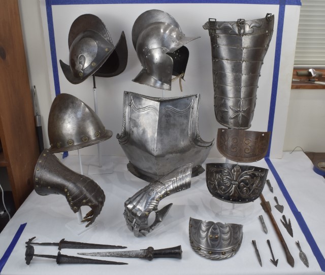 Stands made for the display at the Orange County Historical Museum.