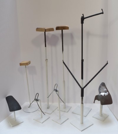 Stands made for the display at the Orange County Historical Museum.